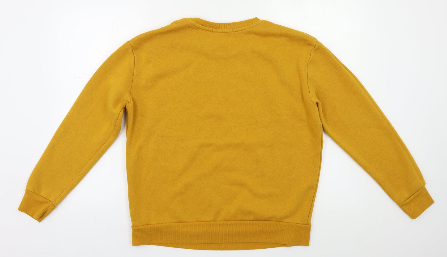 Primark Womens Yellow   Pullover Sweatshirt Size S