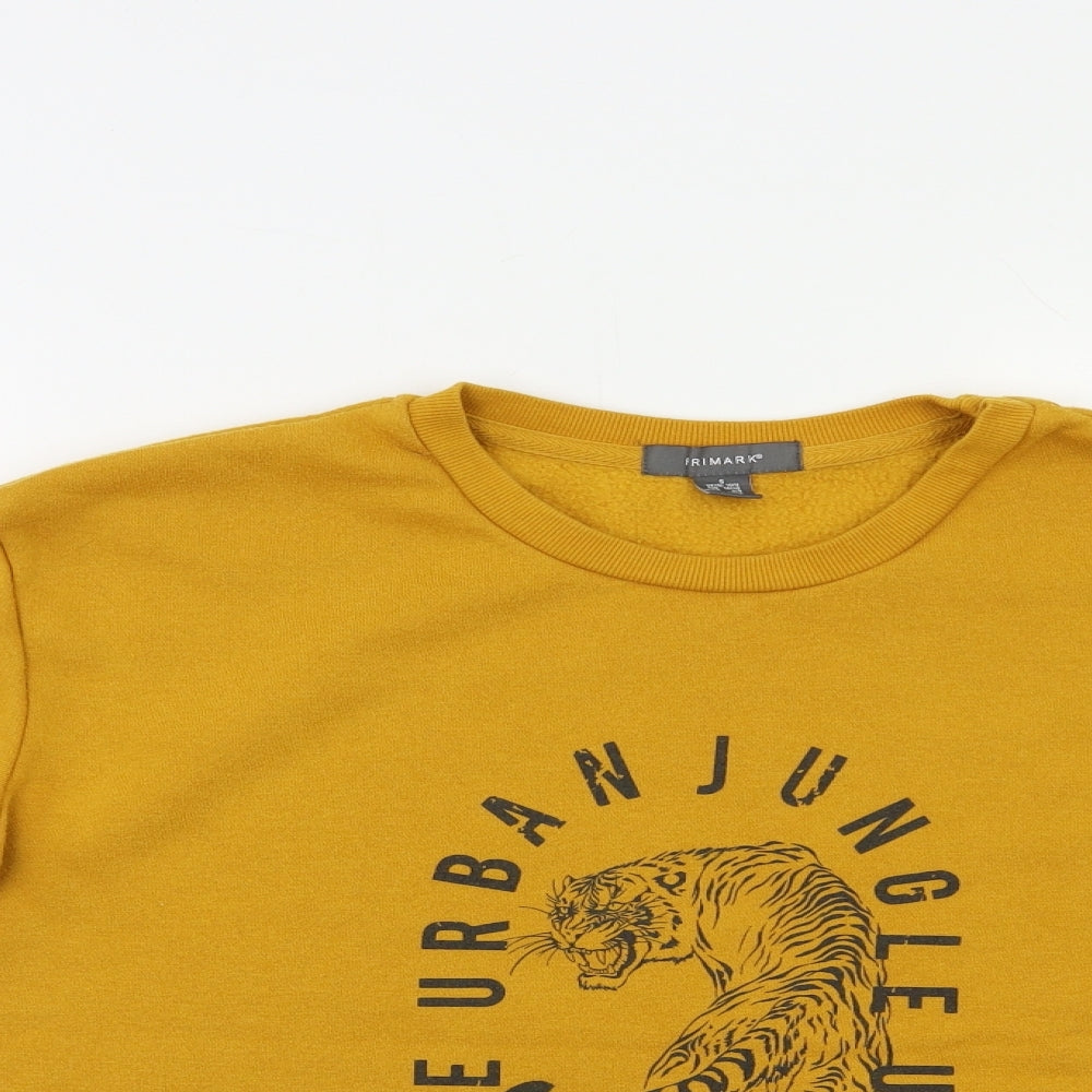 Primark Womens Yellow   Pullover Sweatshirt Size S