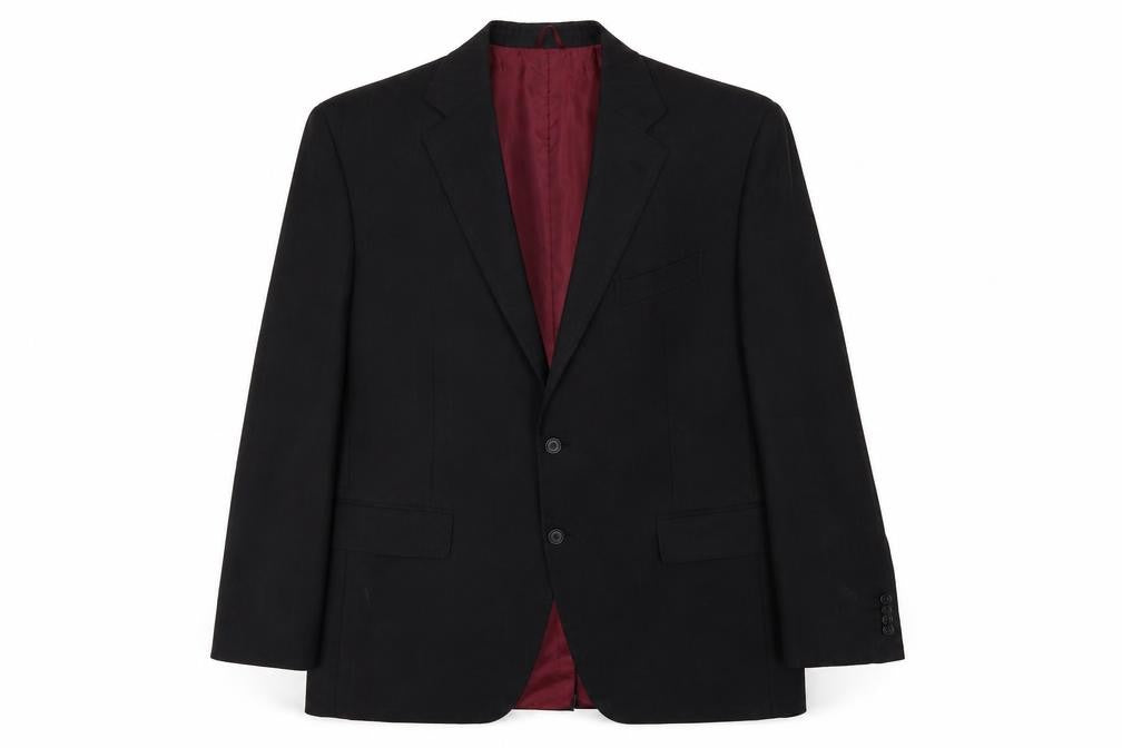 Syed Bawkher & Co Mens Black   Jacket Suit Jacket Size 38