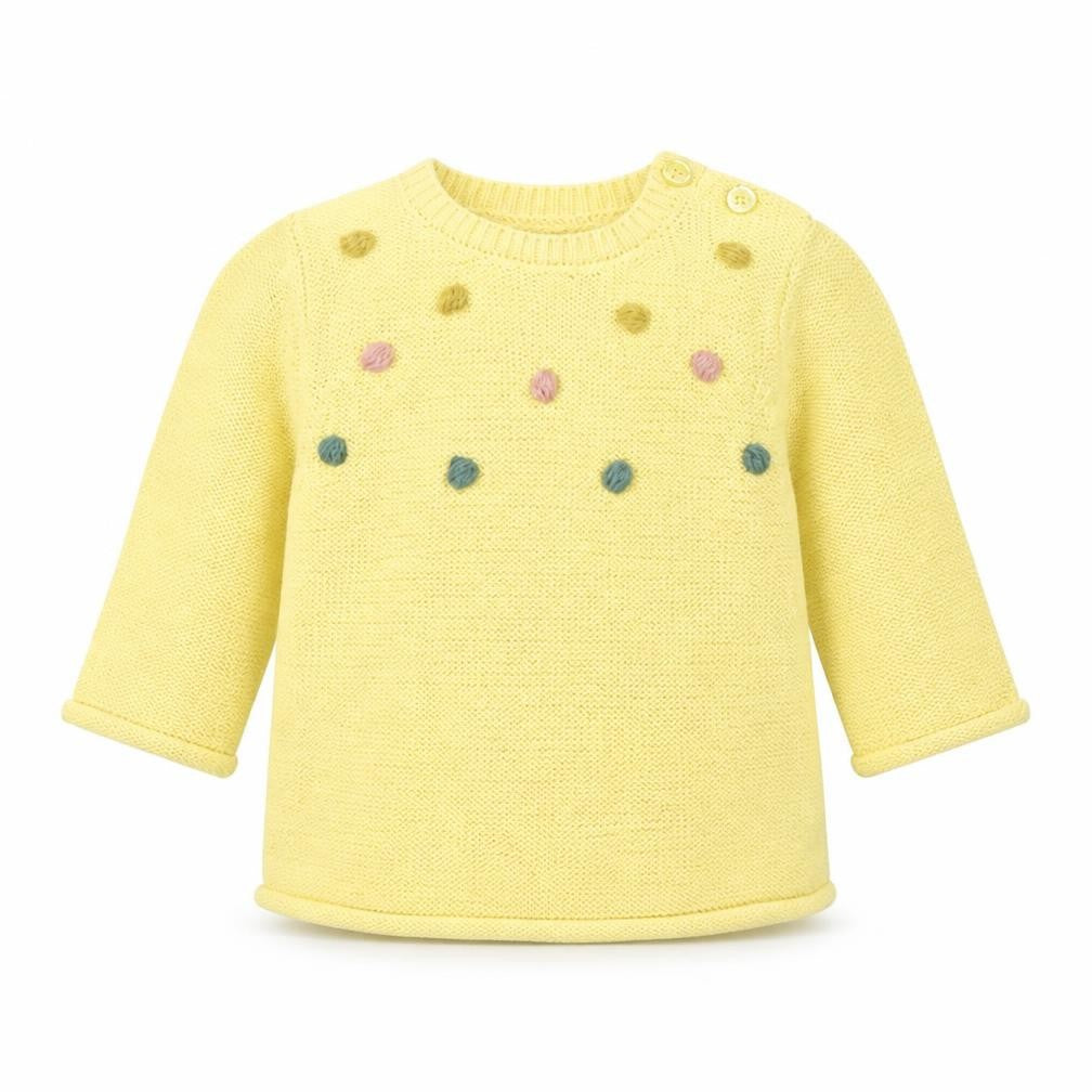 George Girls Yellow  Knit Pullover Jumper Size 0-3 Months