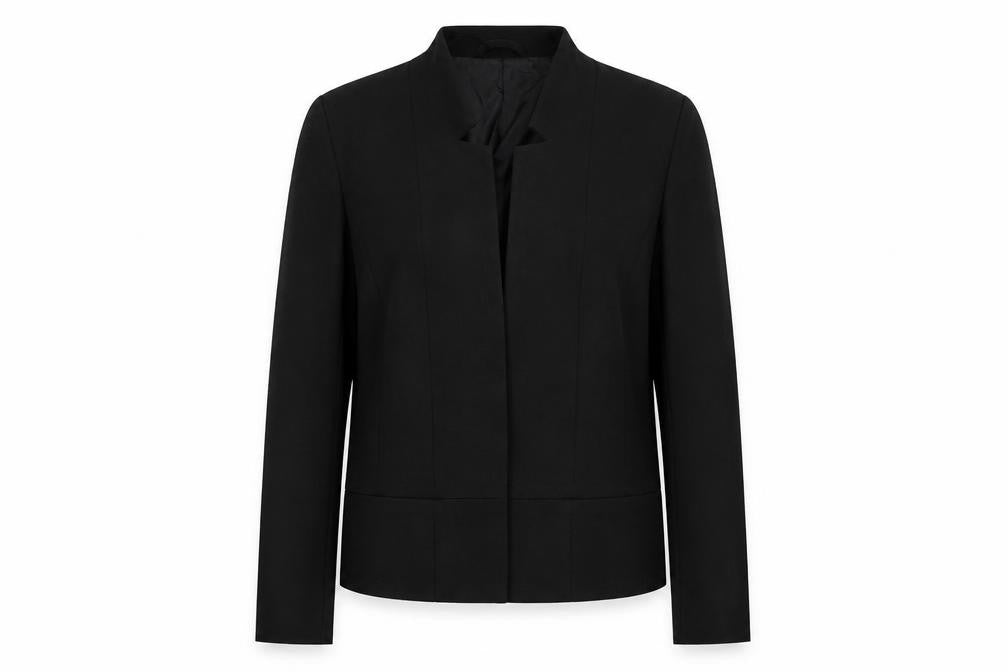 Miss Selfridges Womens Black  Ramie Jacket Blazer Size 6