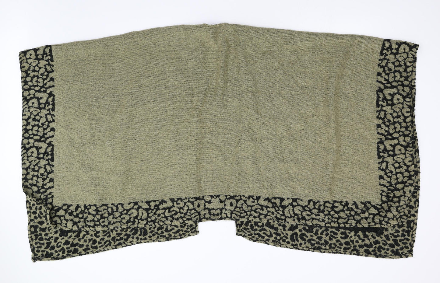 Preworn Womens Brown Animal Print Knit Jacket Poncho One Size