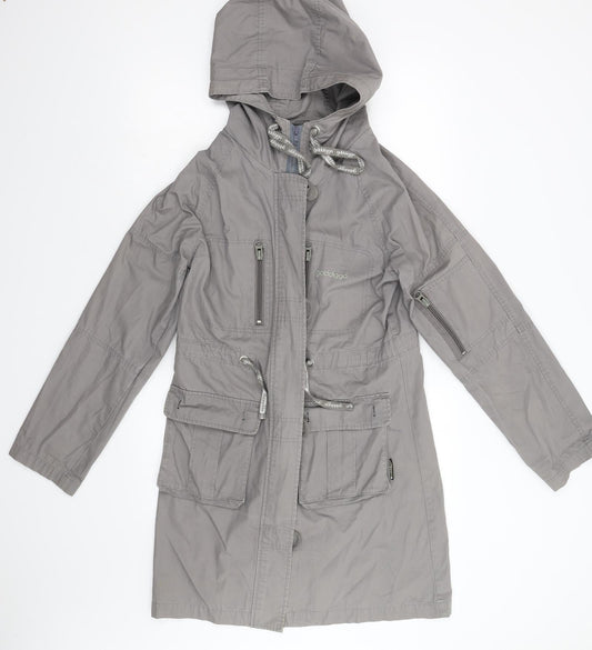 Golddigga Womens Grey   Overcoat Coat Size M