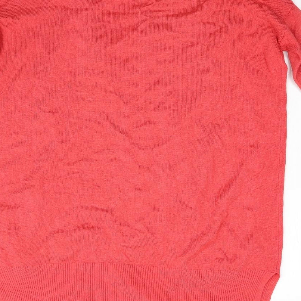 Primark Womens Orange  Knit Cardigan Jumper Size 6