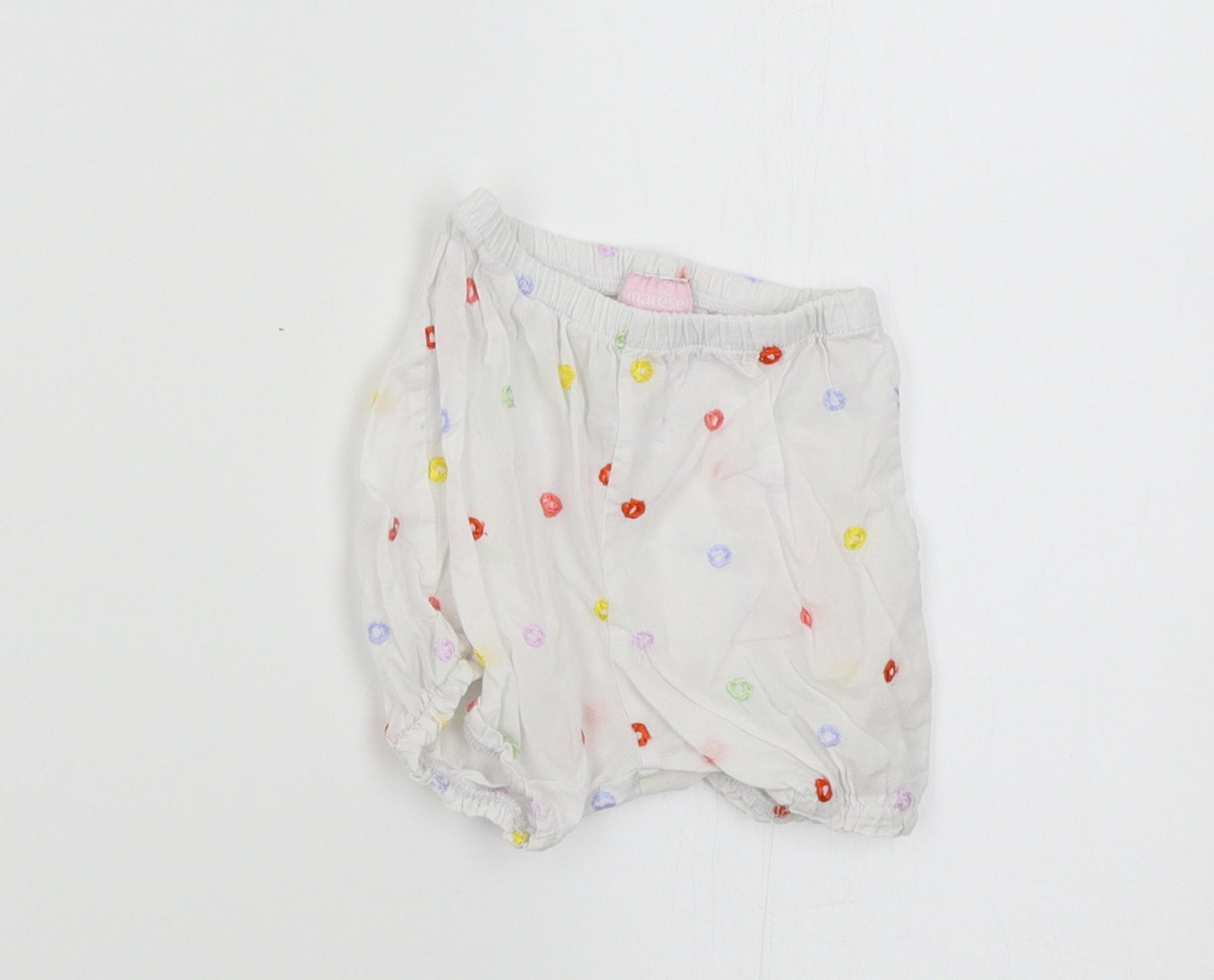 marese Girls White   Cropped Trousers Size 6-9 Months  - shorts
