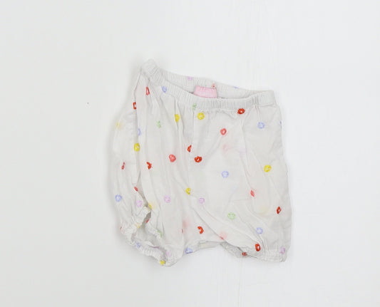 marese Girls White   Cropped Trousers Size 6-9 Months  - shorts