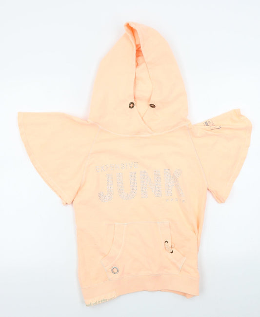 River Island Womens Orange   Pullover Hoodie Size 8
