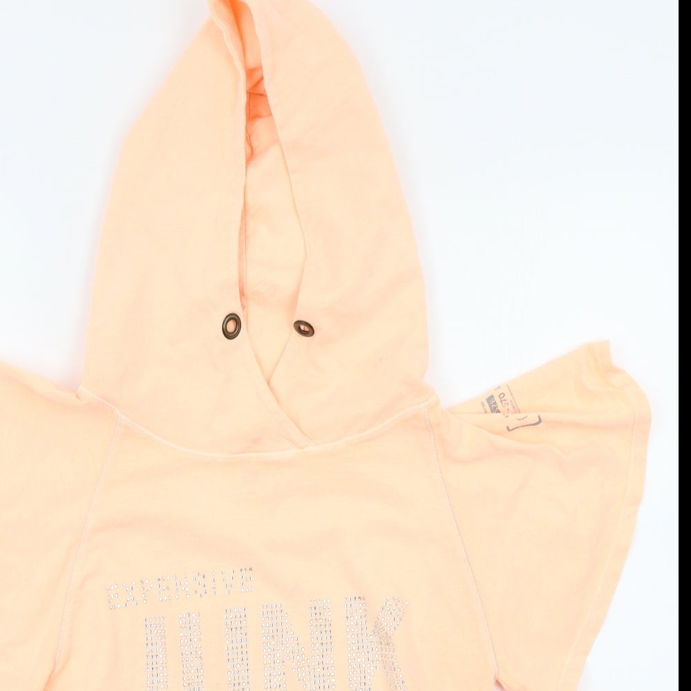 River Island Womens Orange   Pullover Hoodie Size 8