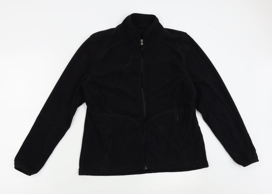 Preworn Womens Black   Full Zip Sweatshirt Size L