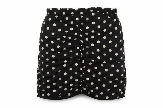 Boohoo Womens Black Polka Dot  Maxi Skirt Size 10