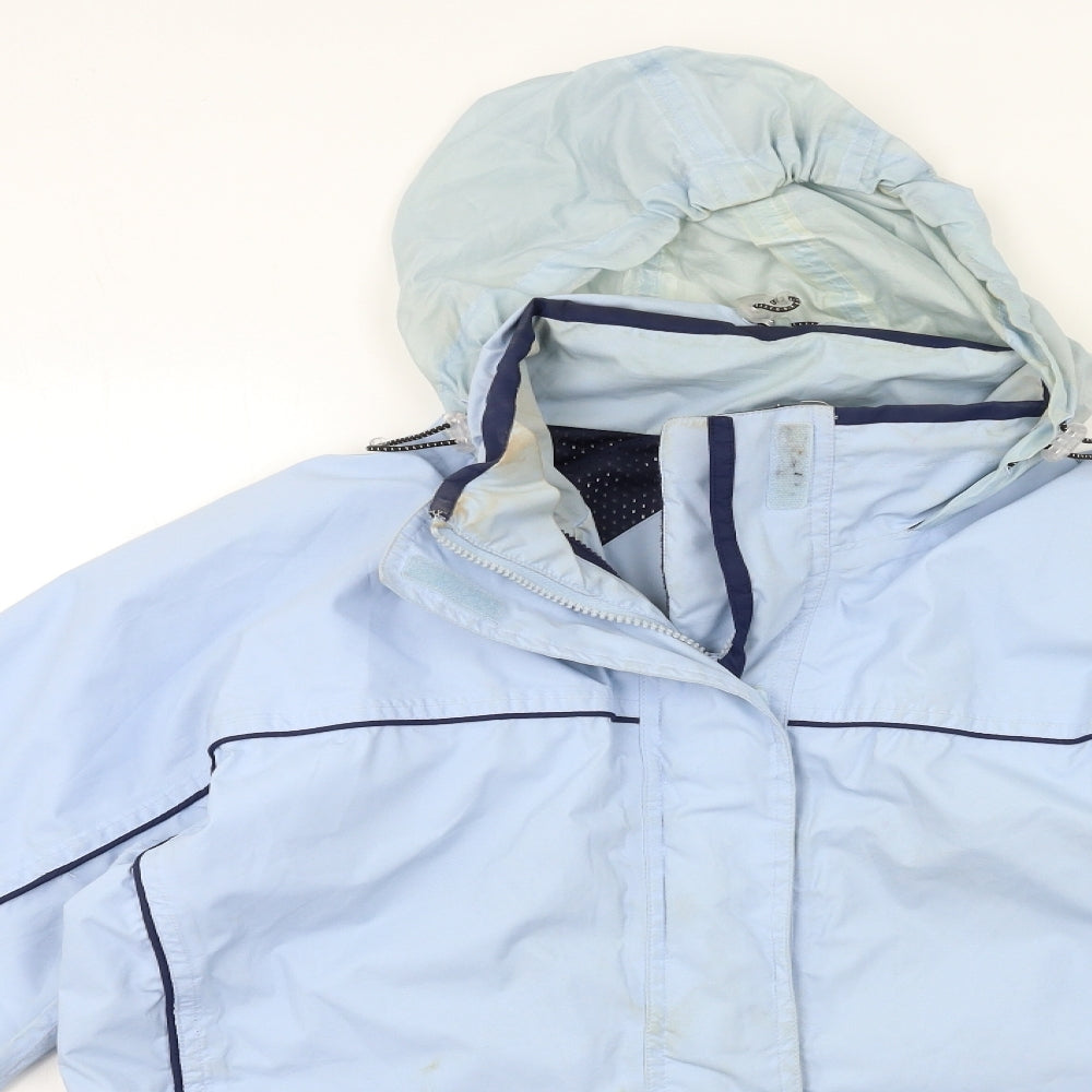 Crane Womens Blue   Rain Coat Coat Size M