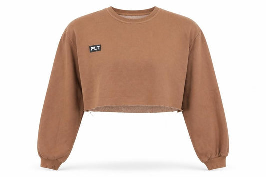 PRETTYLITTLETHING Womens Brown   Pullover Sweatshirt Size S