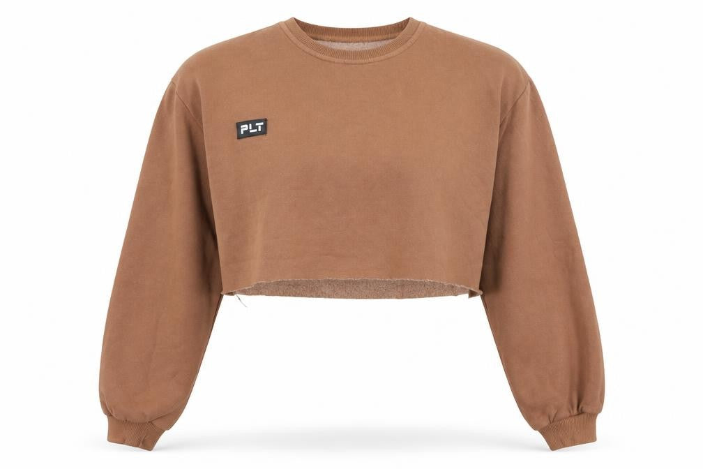 PRETTYLITTLETHING Womens Brown   Pullover Sweatshirt Size S