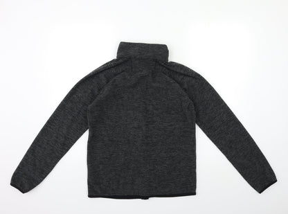 Back view of H&M girls’ grey fleece jacket, size 13, years