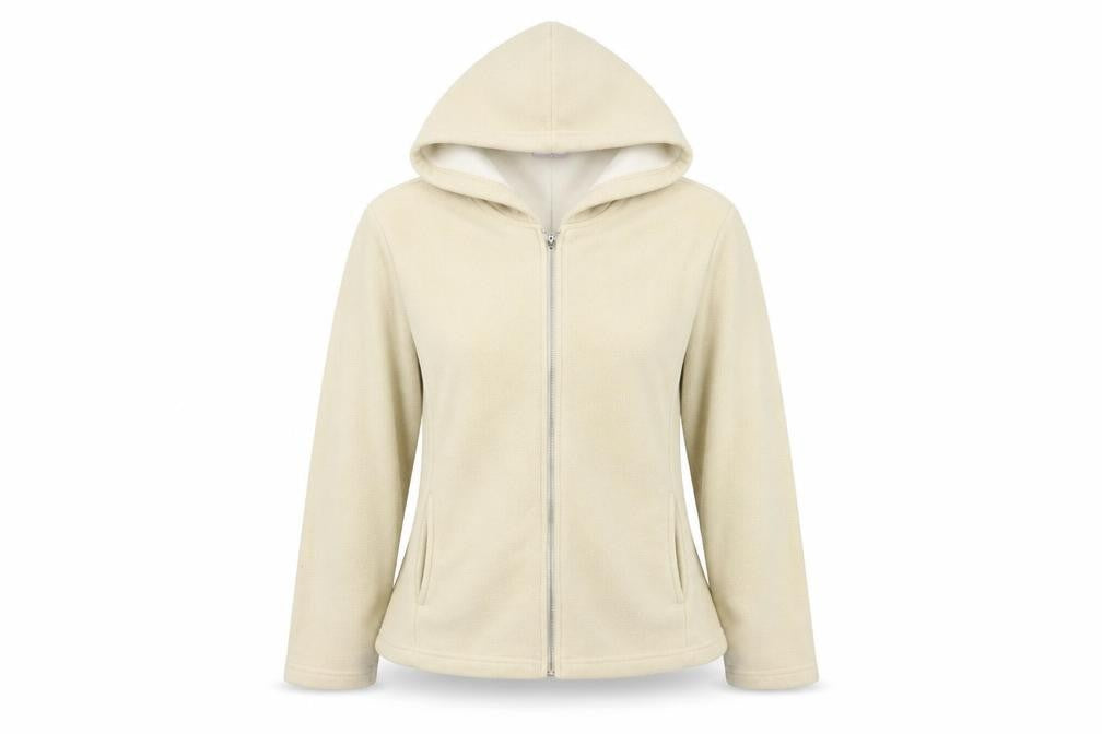 Papaya Womens Beige  Fleece Jacket  Size 12