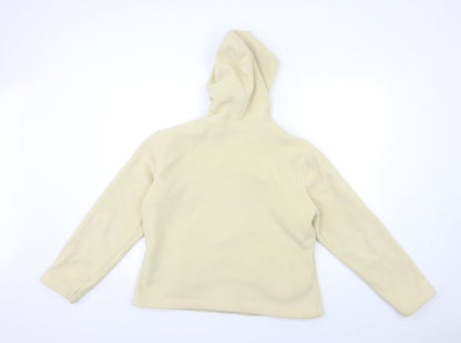 Back view of Papaya women’s beige fleece jacket, size UK 12