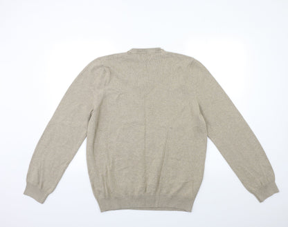 Marks & Spencer Mens Beige  Knit Pullover Jumper Size L
