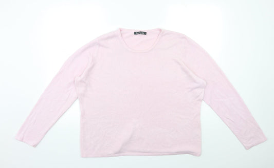 Bonmarché Womens Pink  Knit Pullover Jumper Size L