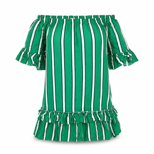 Papaya Womens Green Striped Rayon Shift  Size 12