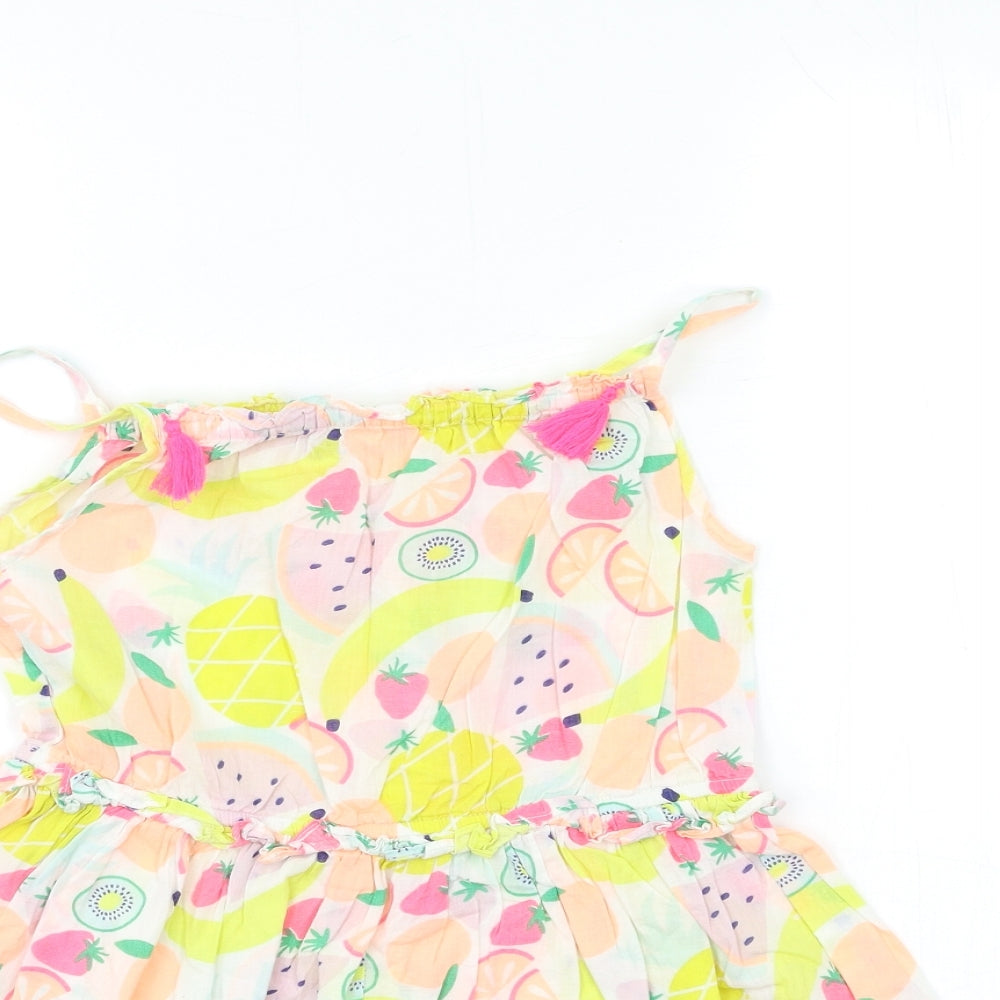 Hullabaloo Girls White Floral  Fit & Flare  Size 9 Years