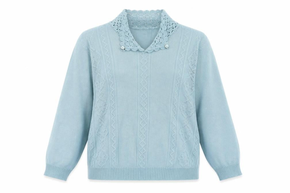 MERRY GOLD Womens Blue  Knit Pullover Jumper Size S