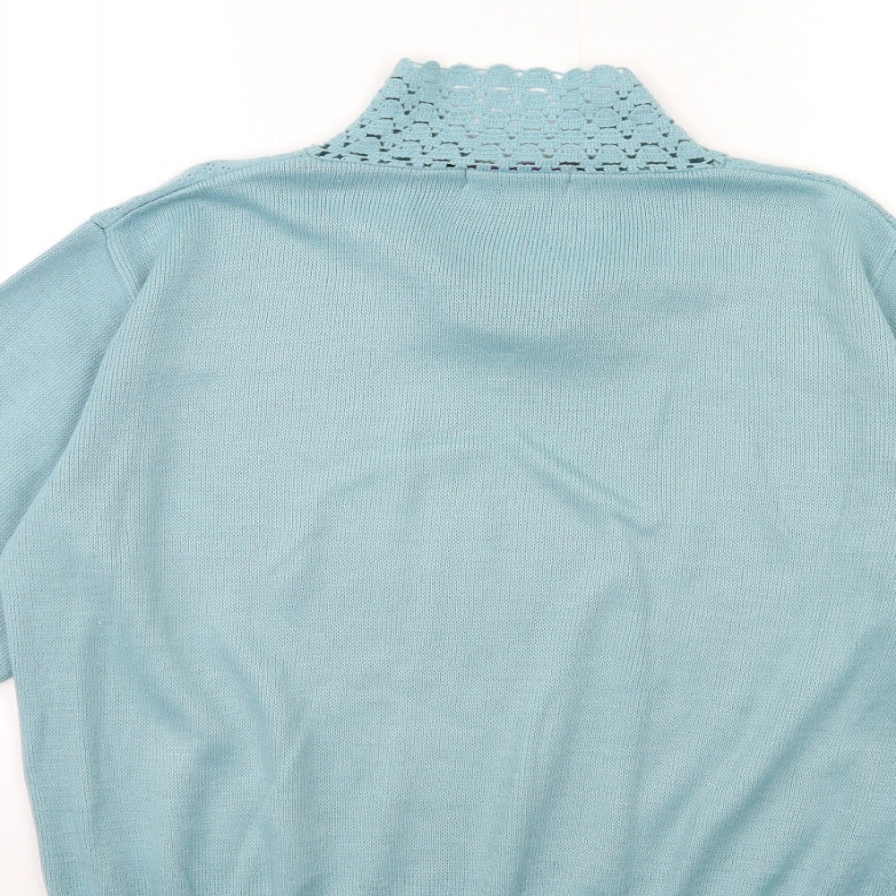 MERRY GOLD Womens Blue  Knit Pullover Jumper Size S