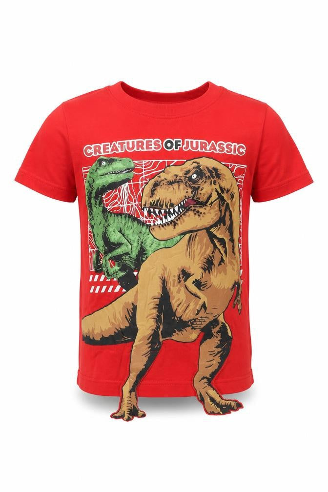 Jurassic World Boys Red   Basic T-Shirt Size 12 Months  - Dinosaurs