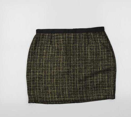 George Womens Gold   A-Line Skirt Size 12