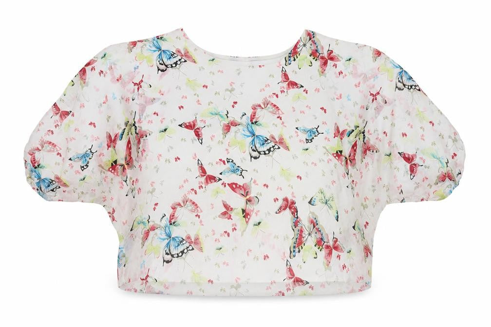 Cameo Rose Womens White Geometric Basic Blouse Size 12 - butteflies
