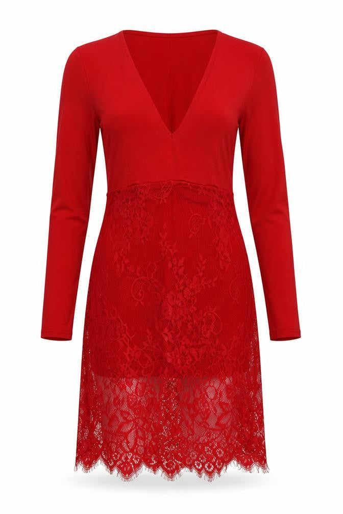 Missguided Womens Red Colourblock  A-Line  Size 6
