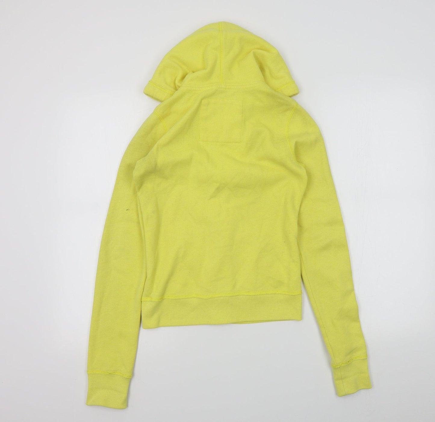 HOLLISTAR Girls Yellow Colourblock  Full Zip Hoodie Size XS