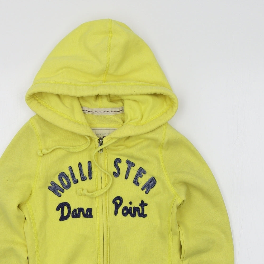 HOLLISTAR Girls Yellow Colourblock  Full Zip Hoodie Size XS