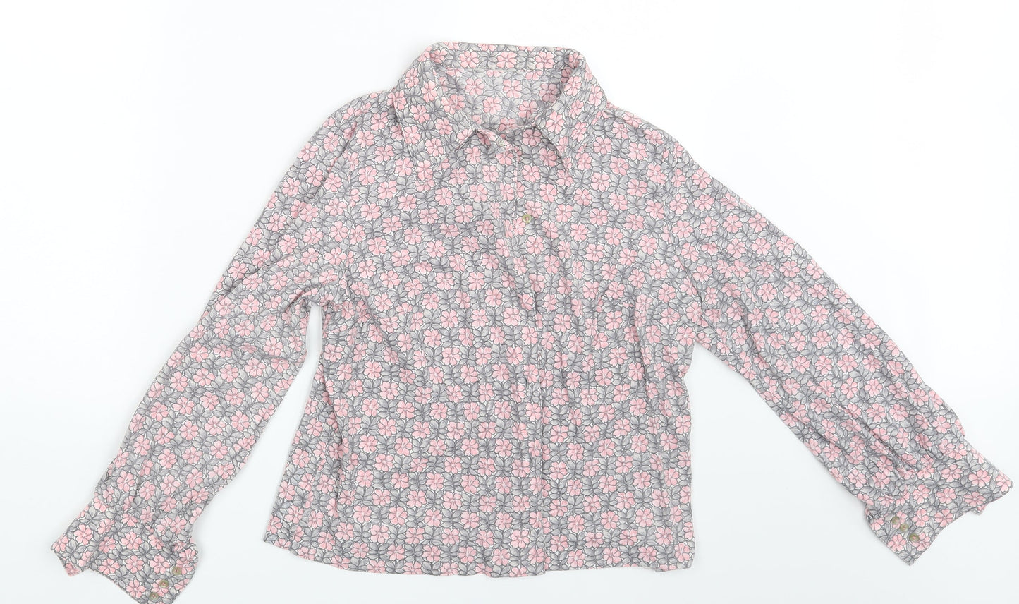 Preworn Womens Multicoloured Floral  Basic Button-Up One Size