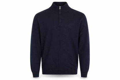 Front view of Easy men’s blue jumper, size S