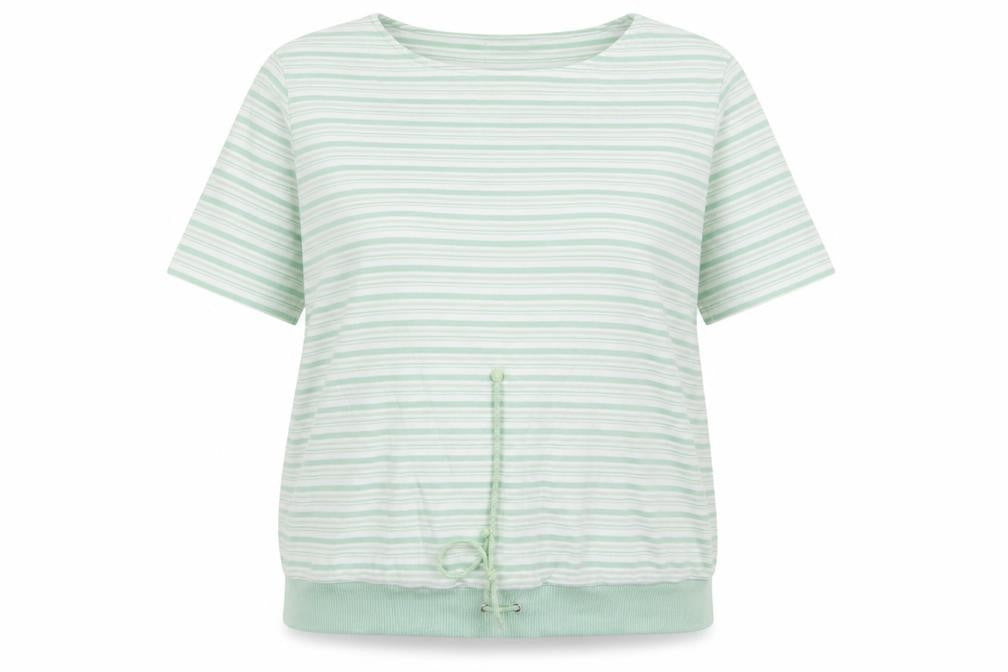 Bonmarché Womens White Striped Basic T-Shirt Size L
