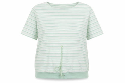 Bonmarché Womens White Striped Basic T-Shirt Size L