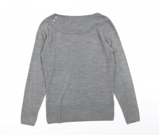 M&S Womens Grey   Pullover Jumper Size 10