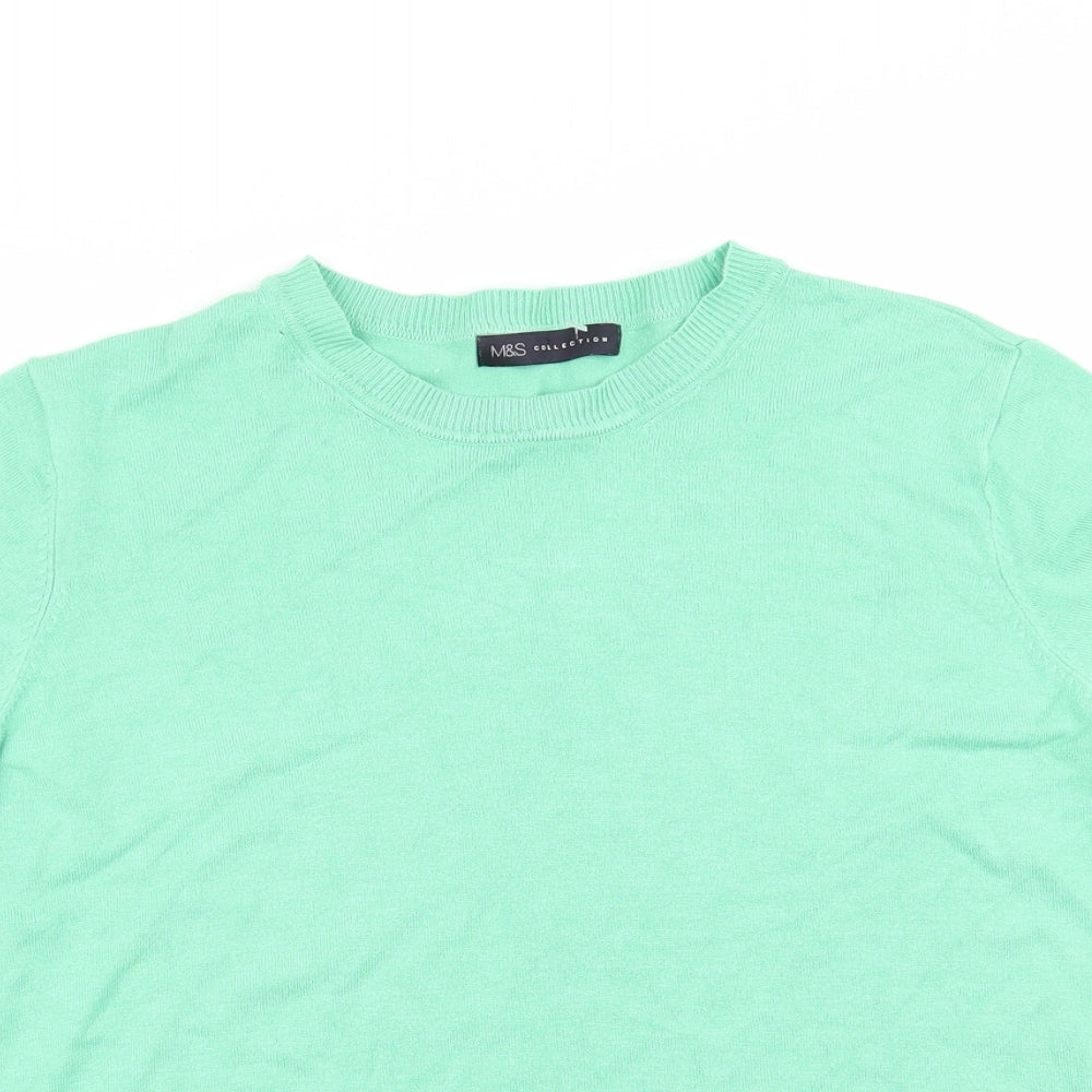 M&S Womens Green   Basic T-Shirt Size 18