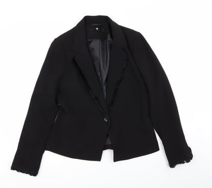Preloved by very Womens Black   Jacket Blazer Size 14 - Front