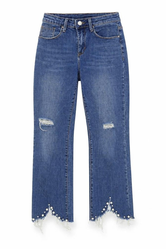 Aitoo Suxi Womens Blue  Denim Straight Jeans Size L L24 in