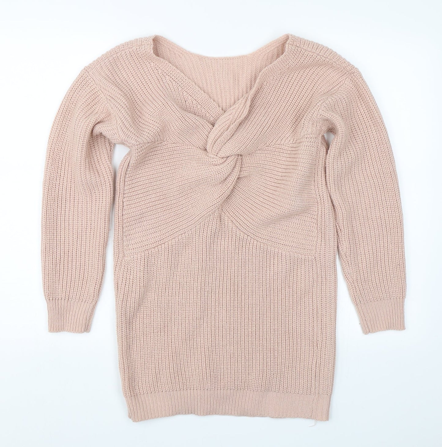Simplee Womens Pink  Knit Pullover Jumper Size M