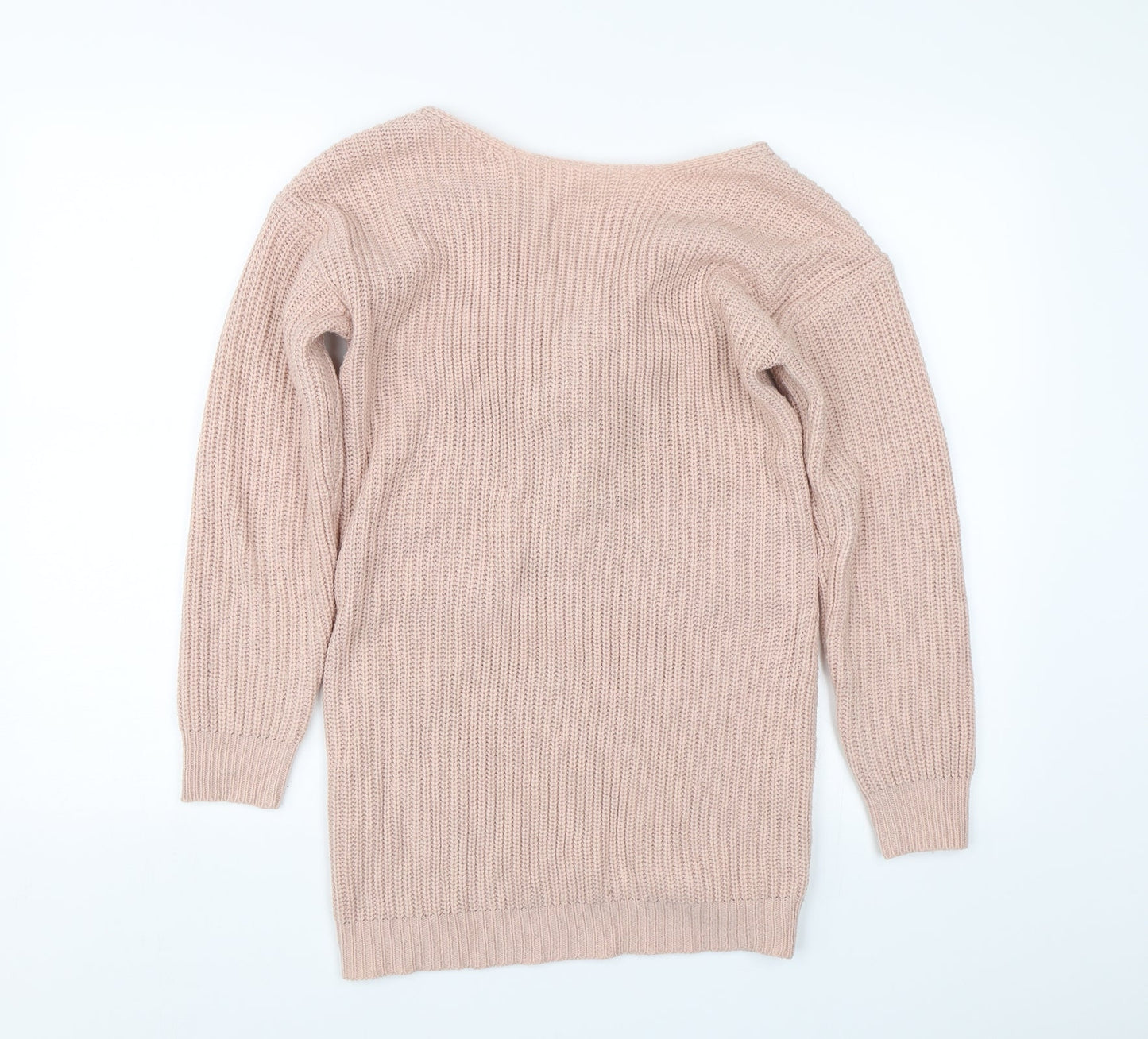 Simplee Womens Pink  Knit Pullover Jumper Size M
