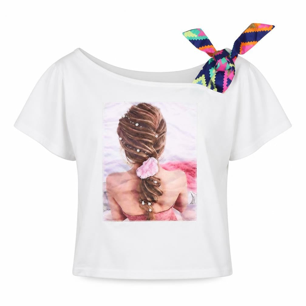 Shien Womens White   Basic T-Shirt Size S