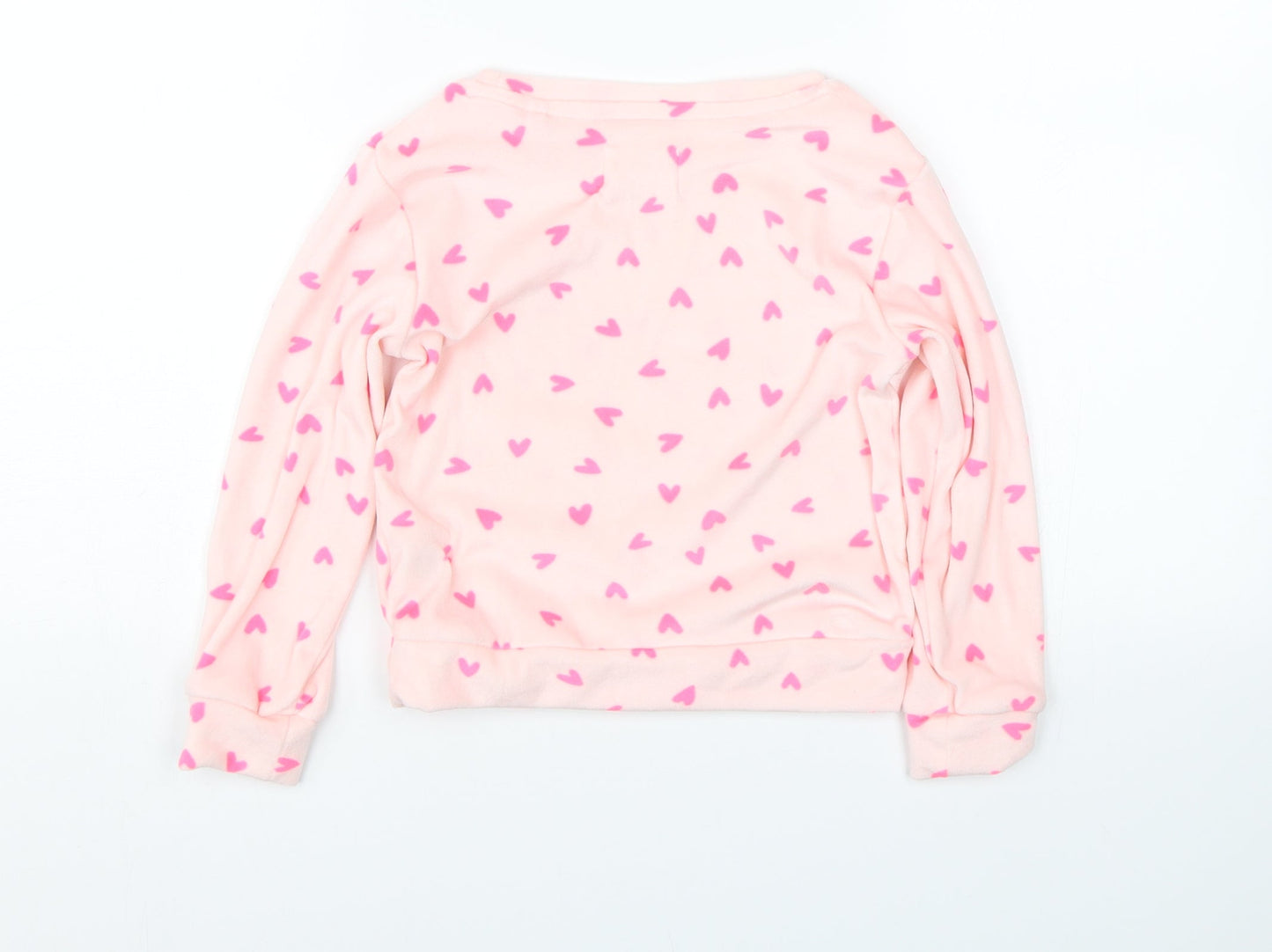 Jeff&co Girls Pink Polka Dot  Top Pyjama Top Size 4-5 Years  - Hearts