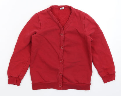 Additional front view of Tu boys’ red track jacket jacket, size 6, years