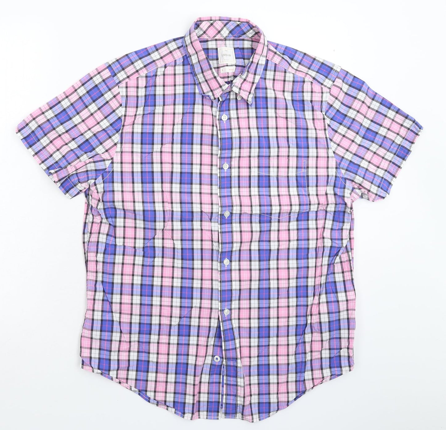 Gap Mens Multicoloured Check   Button-Up Size L