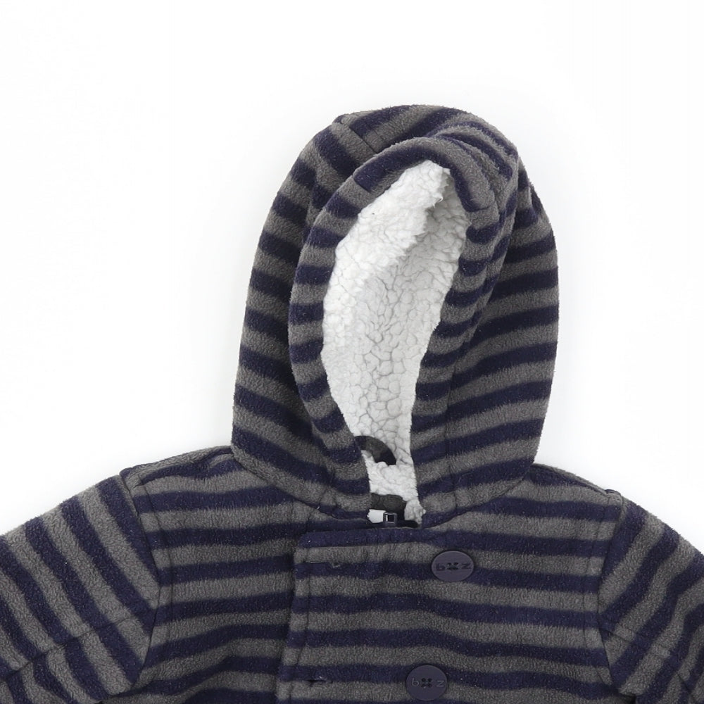 Debenhams Boys Blue Striped  Basic Jacket Jacket Size 6-9 Months
