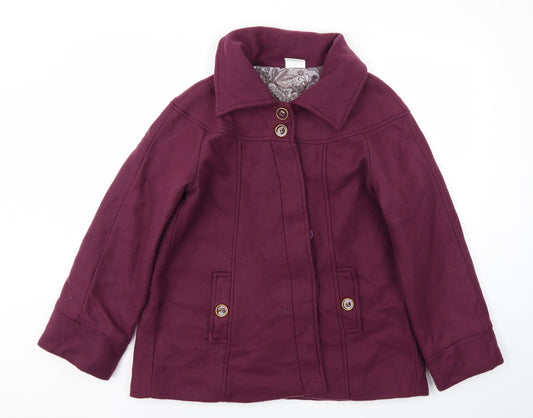 Anne De Lancay Womens Purple   Jacket Coat Size 14