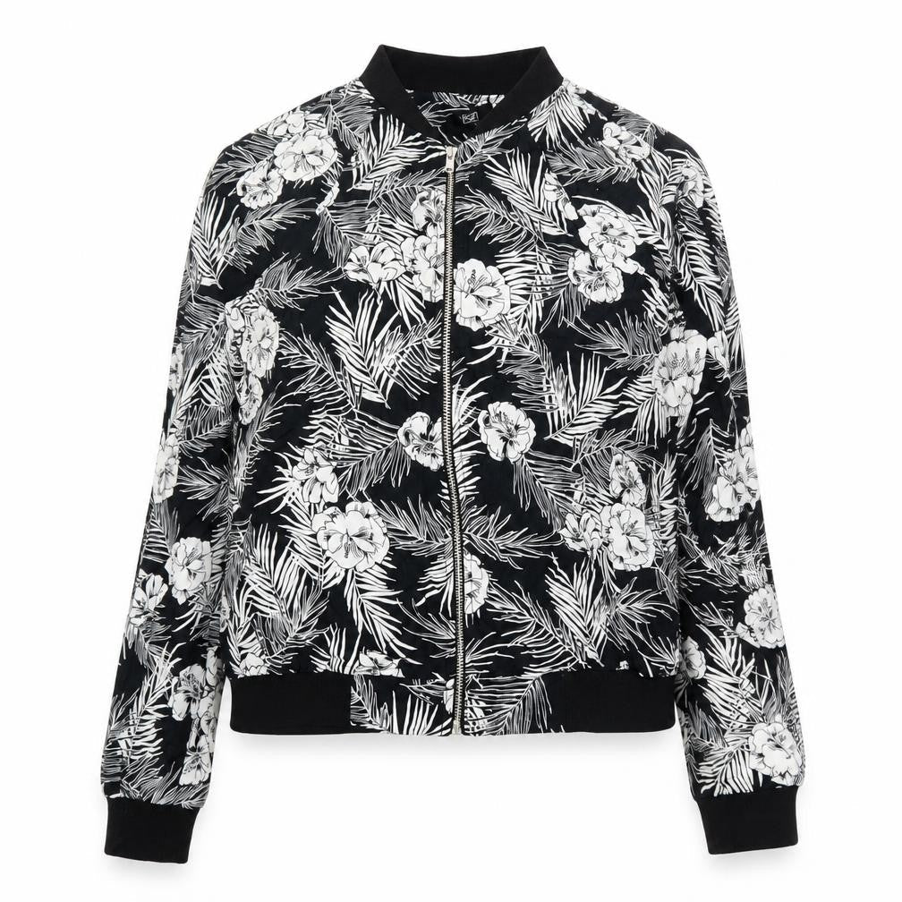 F&F Womens Black Floral  Jacket  Size 8
