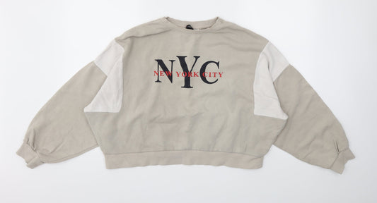 H&M Womens Beige   Pullover Jumper Size M